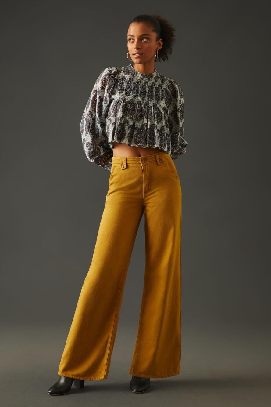Anthropologie Low-Rise Pilcro Column Pants | New 31 Waist